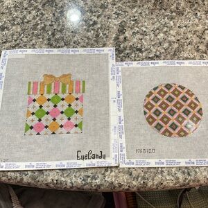 New! Set of 2 18 mesh needlepoint canvases